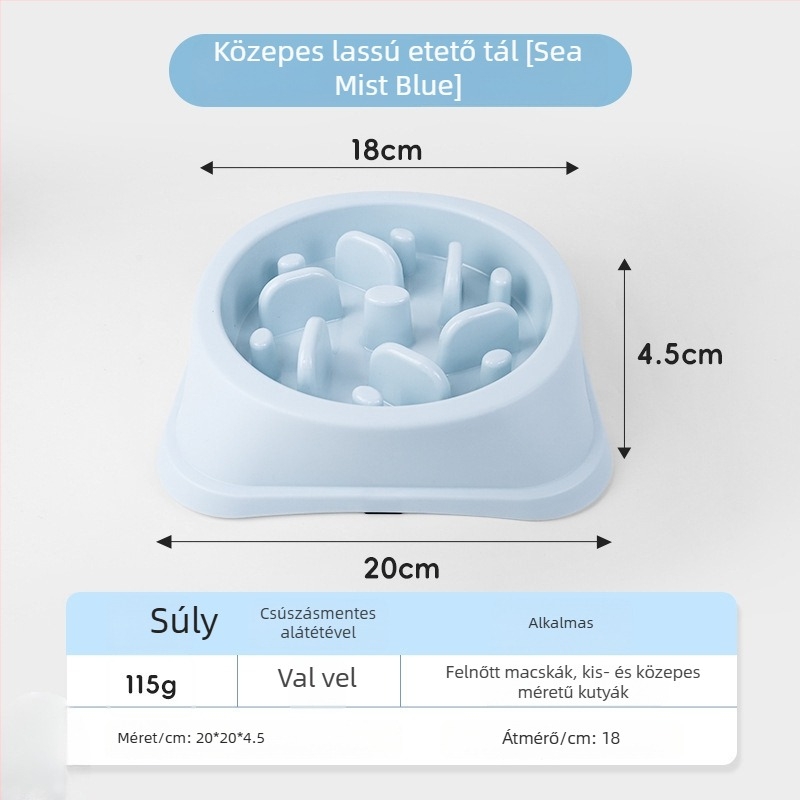 Háziállatok lassú etető tál – műanyag, Modell: 4582461, Kategória: etetőeszközök