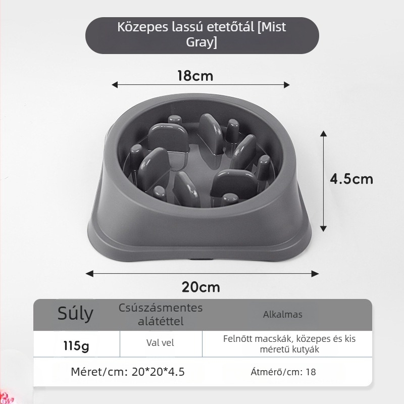 Háziállatok lassú etető tál – műanyag, Modell: 4582461, Kategória: etetőeszközök