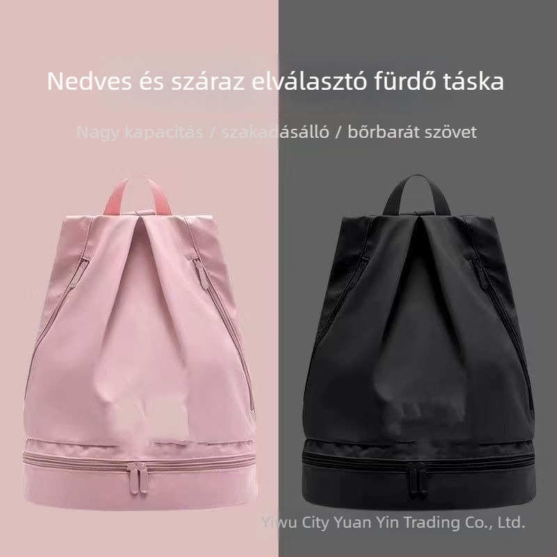 Úszó táska, kocka alakú, száraz/nedves szétválasztás, vízálló poliészter, többfunkciós utazáshoz és fürdőszobai tároláshoz