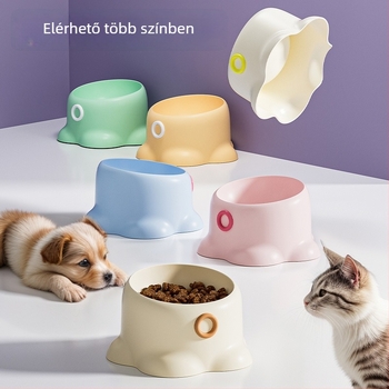Macska etető tál, csúszásmentes, ferde szájú kialakítás, nyakvédő funkció, PP anyag, Youmi márka