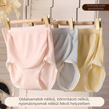 Kismama fehérnemű, varrat nélküli, magas derekú, antibakteriális nylon anyagból, hasi támasz
