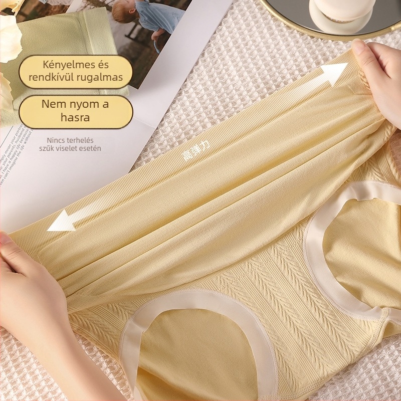 Kismama fehérnemű, varrat nélküli, magas derekú, antibakteriális nylon anyagból, hasi támasz