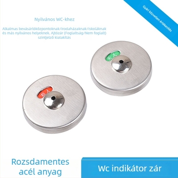 Rozsdamentes acél jelzőzár WC-partíciókhoz, modell 007, Sowegu