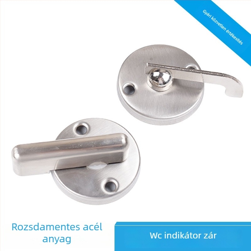 Rozsdamentes acél jelzőzár WC-partíciókhoz, modell 007, Sowegu