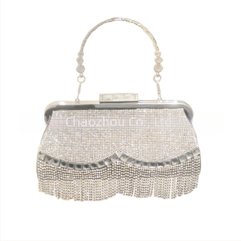 Strasszos csillogó clutch táska – kis négyszögletes estélyi kézitáska, csat zárás, telefon zseb