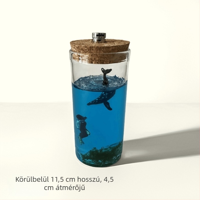 Üvegből készült drift palack 3D tengeri tájjal, kézzel készített, kínai stílusú, utazási ajándék