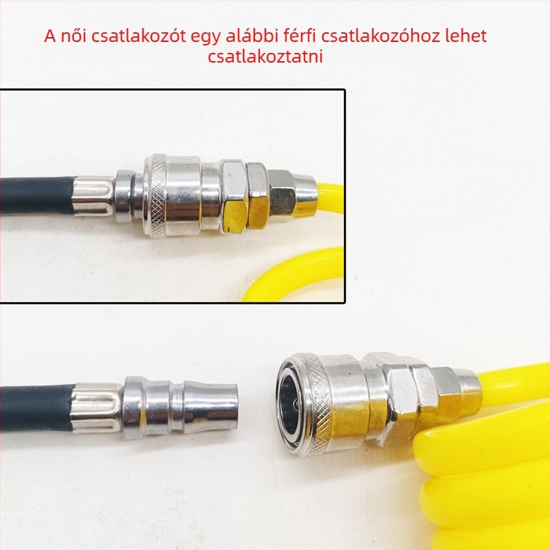 Autó Légpumpa hosszabbító tömlő - egyhengeres, 120W, 45 L/min, műanyag + fém, USB töltés