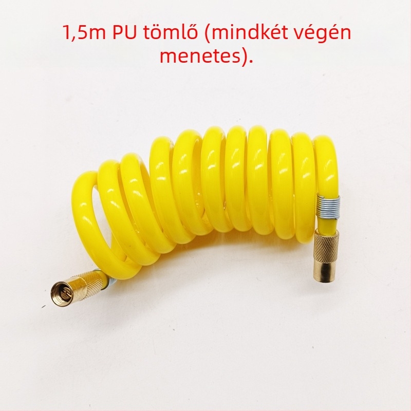 Autó Légpumpa hosszabbító tömlő - egyhengeres, 120W, 45 L/min, műanyag + fém, USB töltés