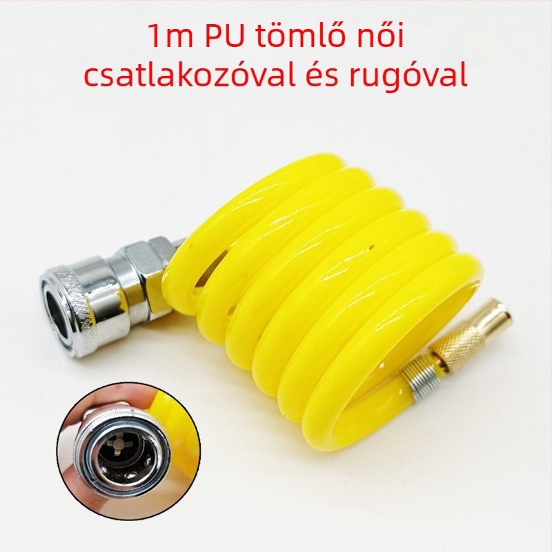 Autó Légpumpa hosszabbító tömlő - egyhengeres, 120W, 45 L/min, műanyag + fém, USB töltés