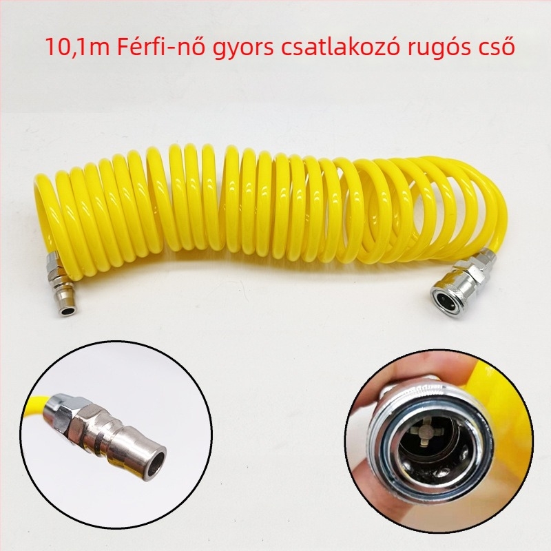 Autó Légpumpa hosszabbító tömlő - egyhengeres, 120W, 45 L/min, műanyag + fém, USB töltés