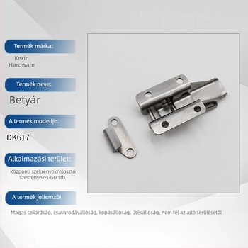 Ipari záró retesz motoros szekrényekhez DK617, 304 rozsdamentes acél, Kexin Hardware, modern minimalista stílus, mágneses polírozás, műanyag permetezés