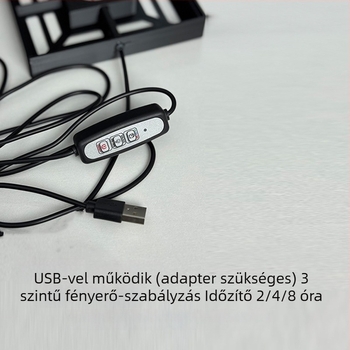 Yue Yu asztali üveg akvárium aranyhalak számára, 3W világítás, ökológiai kialakítás