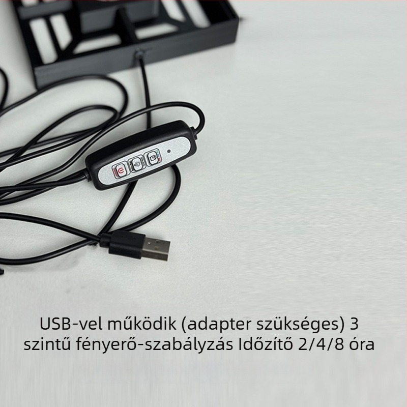 Yue Yu asztali üveg akvárium aranyhalak számára, 3W világítás, ökológiai kialakítás