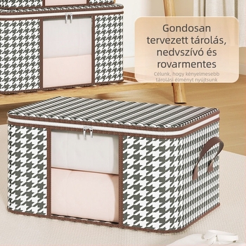 Textil tároló doboz ruháknak, nagy kapacitású ruhásszekrény rendező, japán stílusú, hálószoba/utazás/asztali tárolás