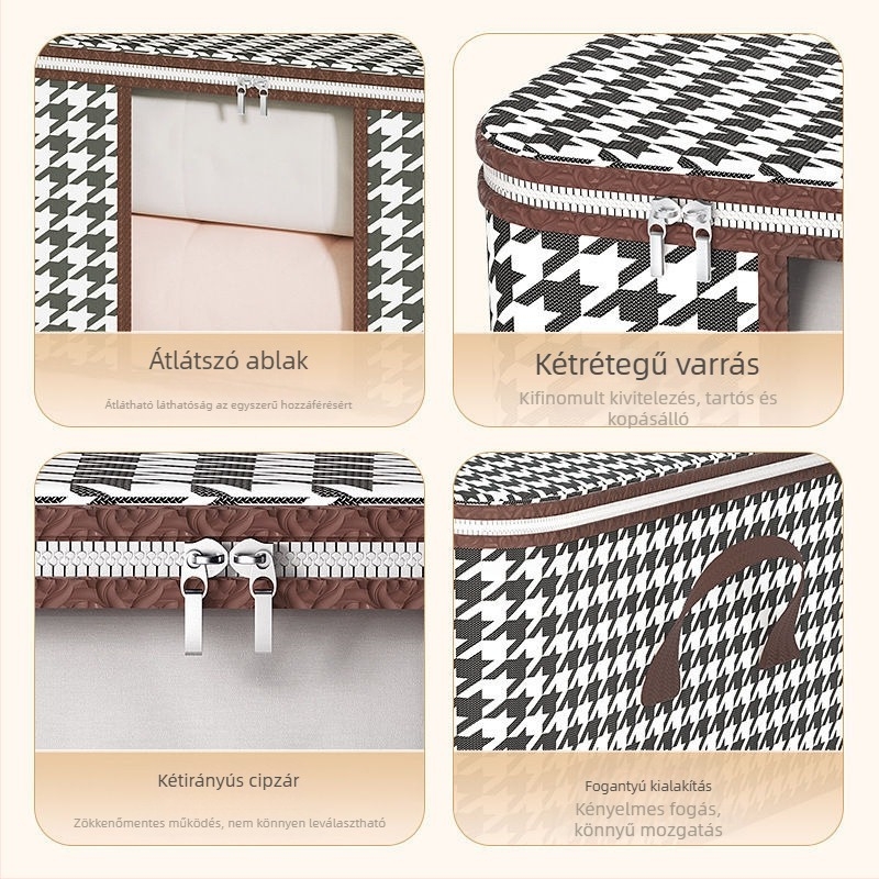 Textil tároló doboz ruháknak, nagy kapacitású ruhásszekrény rendező, japán stílusú, hálószoba/utazás/asztali tárolás