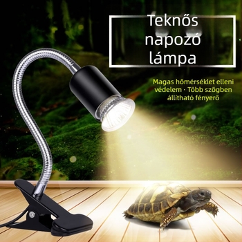 Jialu hüllőlámpa teknősök és gyíkok számára – fűtő- és teljes spektrumú világítás, kerámiás lámpatartó, 35–50W, 0,5 kg