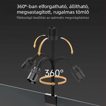 Kis akváriumi spotlámpa LED-del a tájépítéshez, Dél-Amerikai stílusú LED spot az akvárium természetes áramlásához, dekoratív akváriumi világítás.