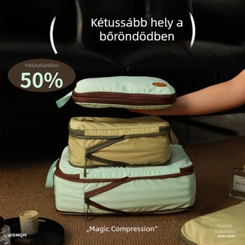 Mikio Aoi ruhatartó táska, kocka alakú, nylon, összecsukható, utazáshoz — rendezés fehérnemű, kozmetikumok és ruhák