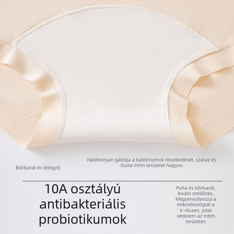 Kismama alsó derekú bugyi probiotikummal, 100% pamut, nyári modell, anti-dörzsölés, a korai–késő terhességhez