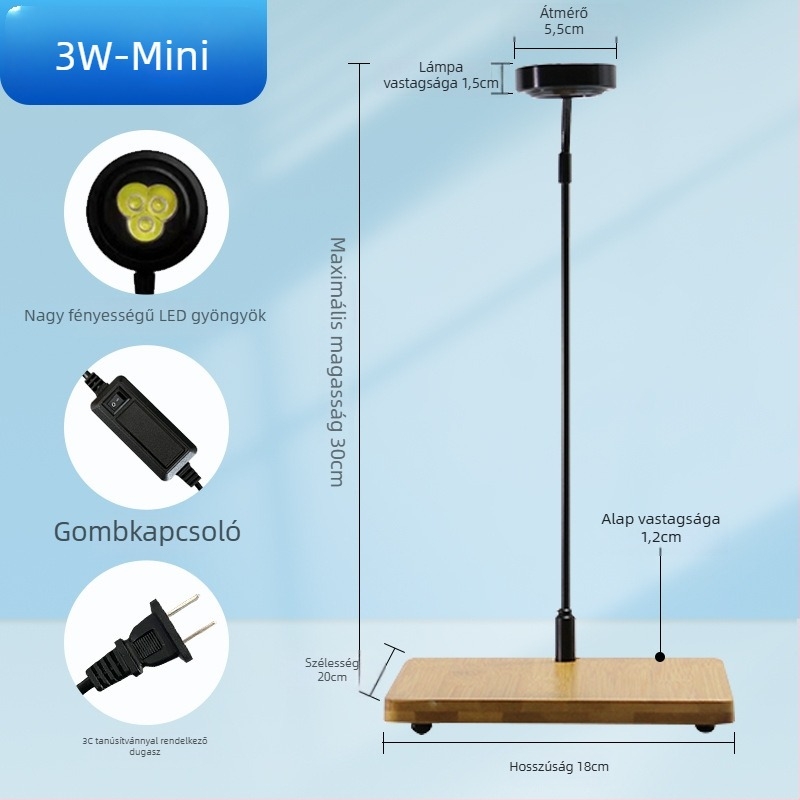 LED akváriumi lámpa mini akváriumhoz mikro tájjal - Márka Fish and Water Country; Anyag: LED; Funkció: Világítás; Teljesítmény: Több specifikáció