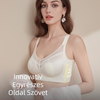 Csipkés melltartó ultranagy formázott kosarakkal, fő anyag: nejlon; bélés: nejlon; hátul négy sor kapocs