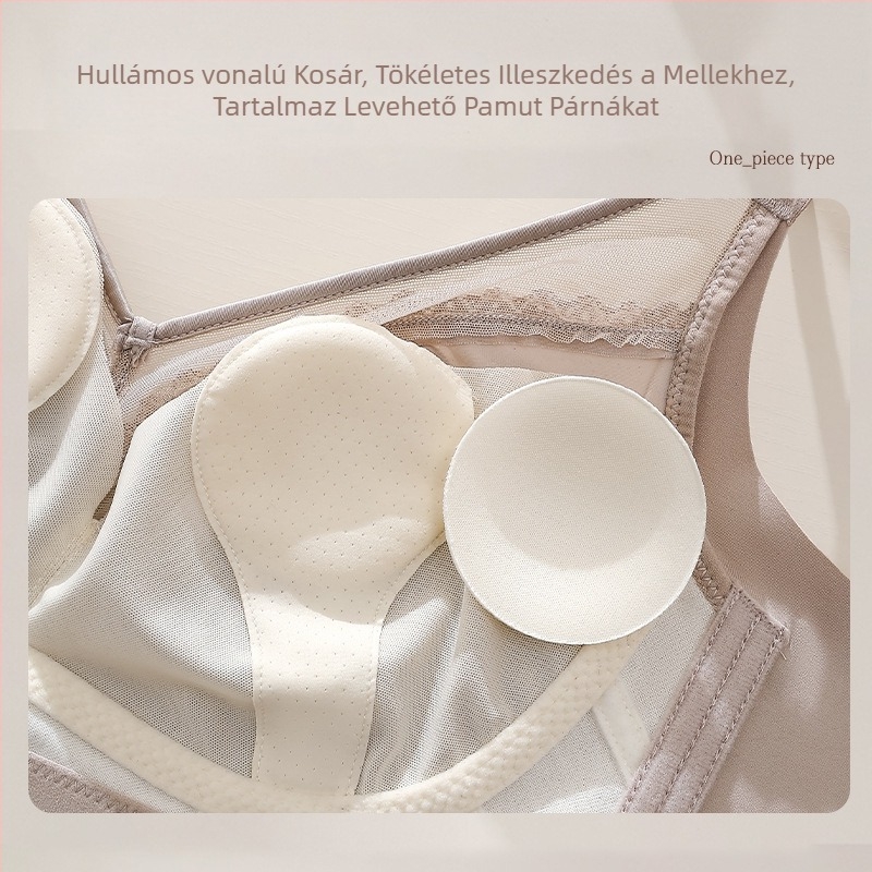 Csipkés melltartó ultranagy formázott kosarakkal, fő anyag: nejlon; bélés: nejlon; hátul négy sor kapocs