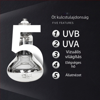Reptizoo Reptiliák teljes spektrumú UVB/UVA lámpa, 100W, üveg, 0,28 kg, teknősök számára