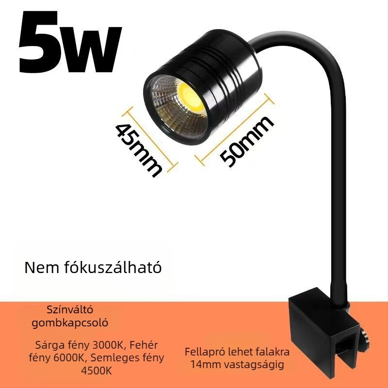 Akváriumi LED lámpa tájképi megvilágításhoz — teljes spektrum, alumíniumötvözet, 7W, 400 g