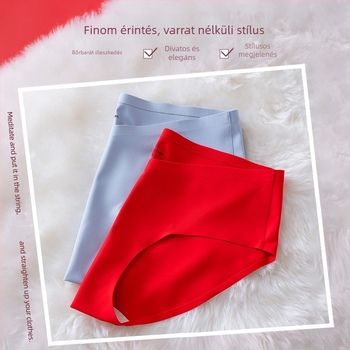 Vörös alacsony derekú terhesnői fehérnemű, varrásmentes, a terhesség korai–késő szakaszaira