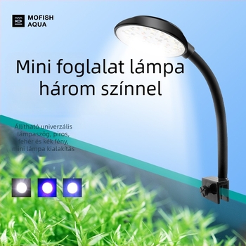 Akváriumi LED clip lámpa növényes akváriumhoz – USB alacsony feszültségű éjszakai fény