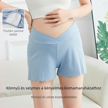 Kismama pamut alsónadrág, has támasz, vékony nyári légies Ice Silk anyagból, alacsony derekú