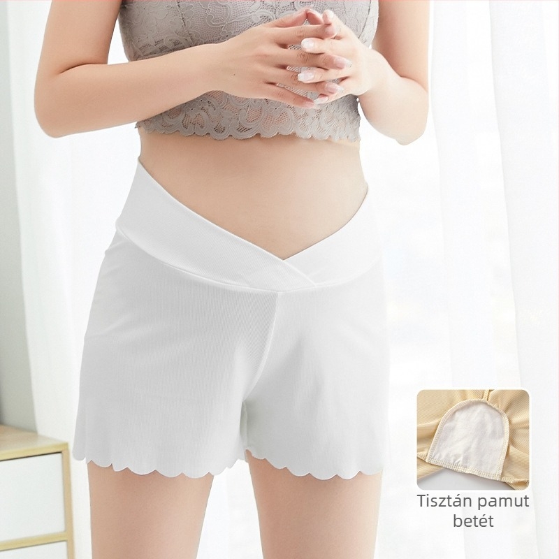 Kismama pamut alsónadrág, has támasz, vékony nyári légies Ice Silk anyagból, alacsony derekú