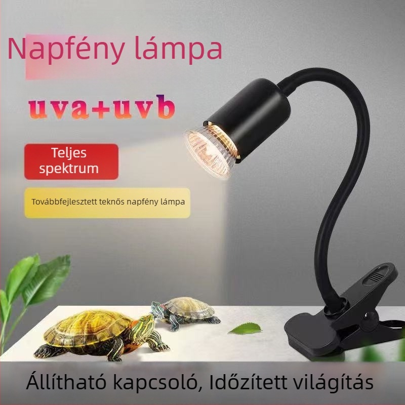 Állítható fűtő lámpa teknősök és hüllők számára – háziállatokhoz való lámpa