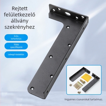 L-típusú nehéz függőleges konzol TV- és fürdőszobai szekrényekhez, acélból, elektroplatált felülettel, modern letisztult stílus