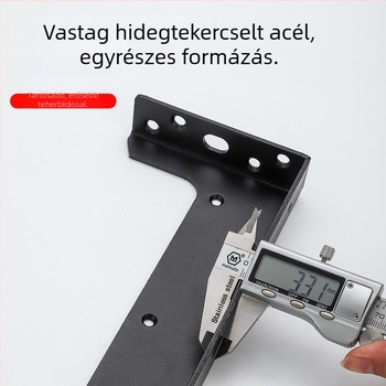 L-típusú nehéz függőleges konzol TV- és fürdőszobai szekrényekhez, acélból, elektroplatált felülettel, modern letisztult stílus