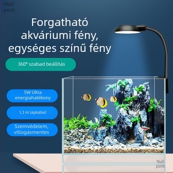 Akváriumi LED világítás csíptetős kivitelben – teljes spektrumú megvilágítás vízi növényekhez, USB táplálás