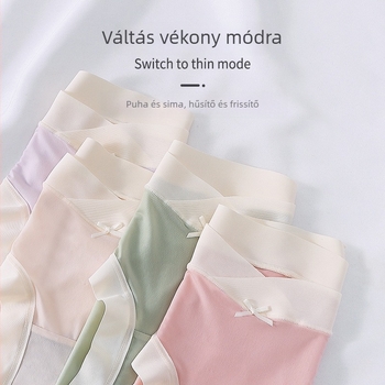 Anyasági fehérnemű, antibakteriális nylon anyag 80–90%, ágyékvédő/bélelés 30–50% pamut, alacsony derék, kötött