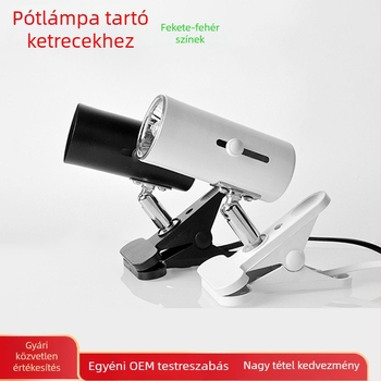 Teknős napozó lámpa terrárium tartóval, 3-in-1 sterilizálás-szigetelés-világítás, réz-kerámia-plasztikus szerkezet, 25W/50W/75W/100W