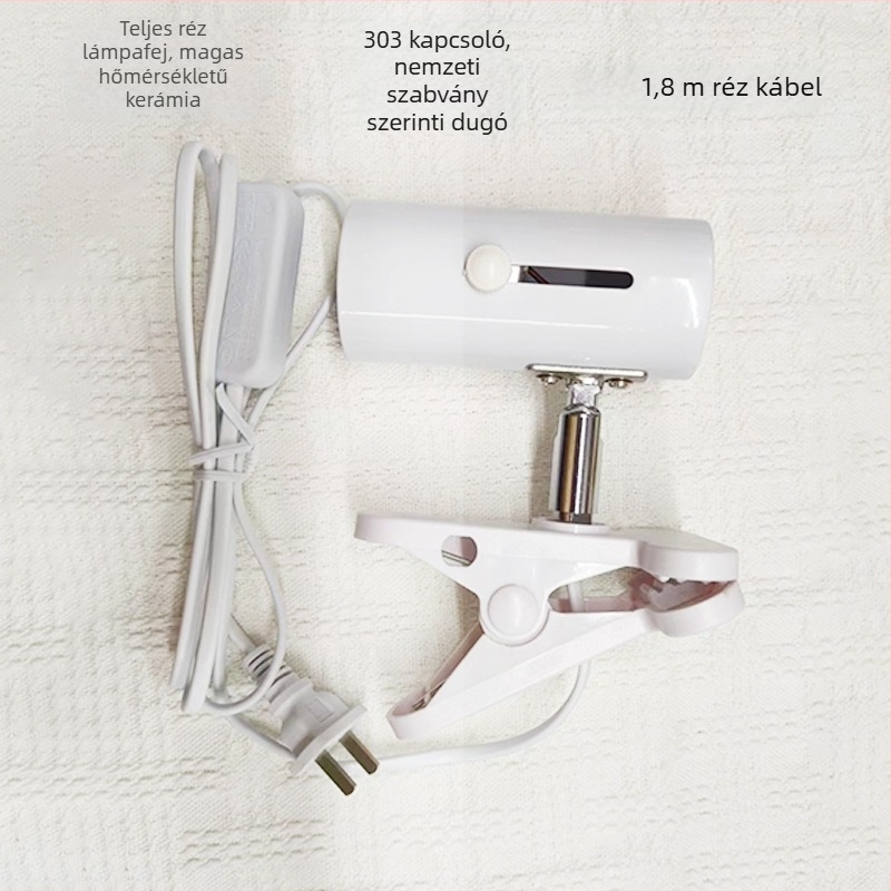 Teknős napozó lámpa terrárium tartóval, 3-in-1 sterilizálás-szigetelés-világítás, réz-kerámia-plasztikus szerkezet, 25W/50W/75W/100W