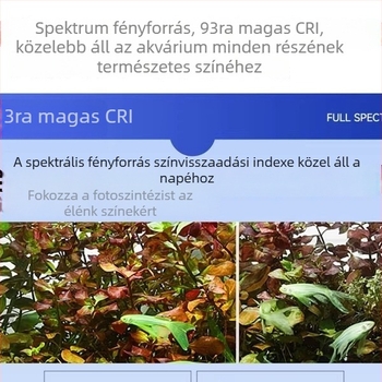 LED teljes spektrumú mini csiptetős akváriumfény hőmérséklet-kijelzővel, az akvárium tájépítéséhez és vízi növényekhez