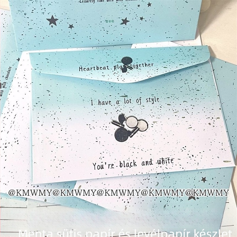 Boríték és levélpapír készlet, dupla offset papír, kínai boríték stílus, logó nélküli, testreszabás nélküli