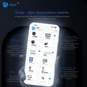 Aipai A7 korall-akvárium világítás, 3. generáció, 100W, távirányítás, teljes spektrum UV színfokozó