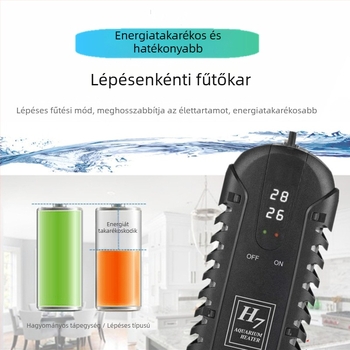 Mini akváriumi fűtőkar LED kijelzővel, digitális hőmérséklet-szabályozással, 25W