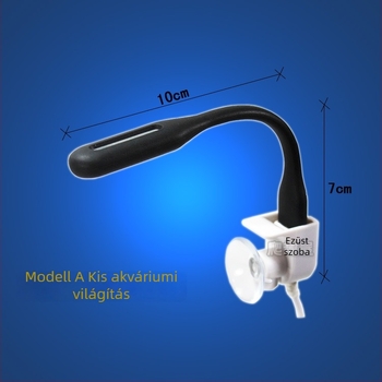 Kör alakú akváriumi clip-lámpa, USB-tápellátás, 1W, műanyag ház, 100 g, Youqu