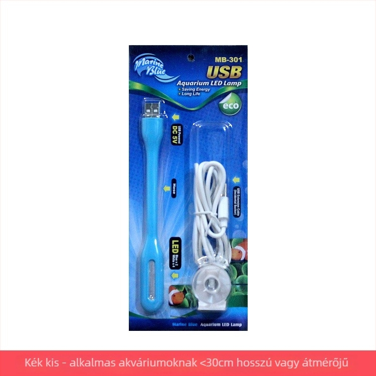 Kör alakú akváriumi clip-lámpa, USB-tápellátás, 1W, műanyag ház, 100 g, Youqu