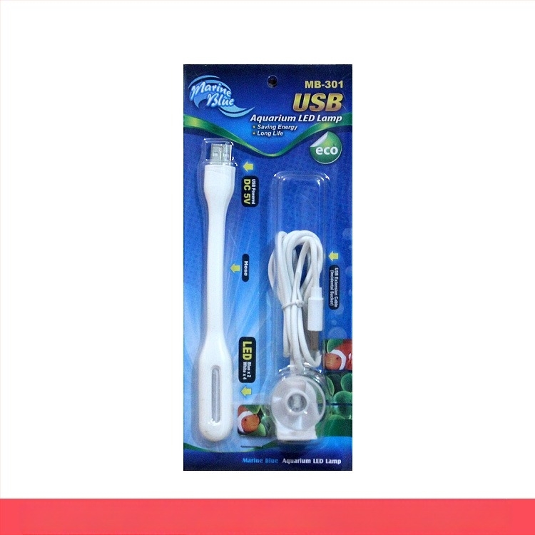 Kör alakú akváriumi clip-lámpa, USB-tápellátás, 1W, műanyag ház, 100 g, Youqu