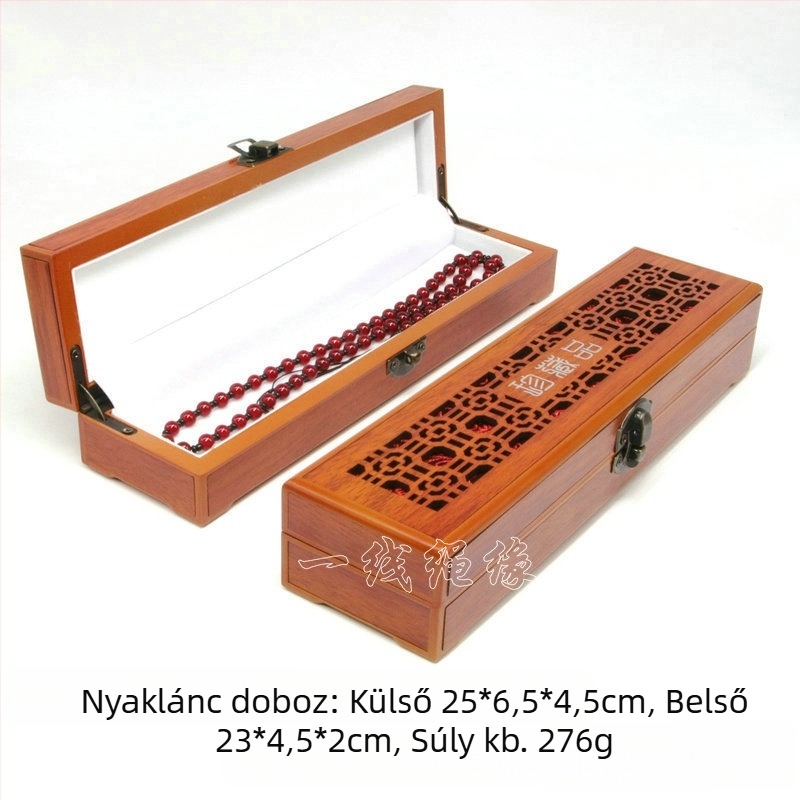 Fából készült ékszerdoboz karkötők és nyakláncok számára — exkluzív bemutató doboz, Aolan Jewelry