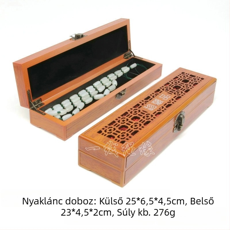 Fából készült ékszerdoboz karkötők és nyakláncok számára — exkluzív bemutató doboz, Aolan Jewelry