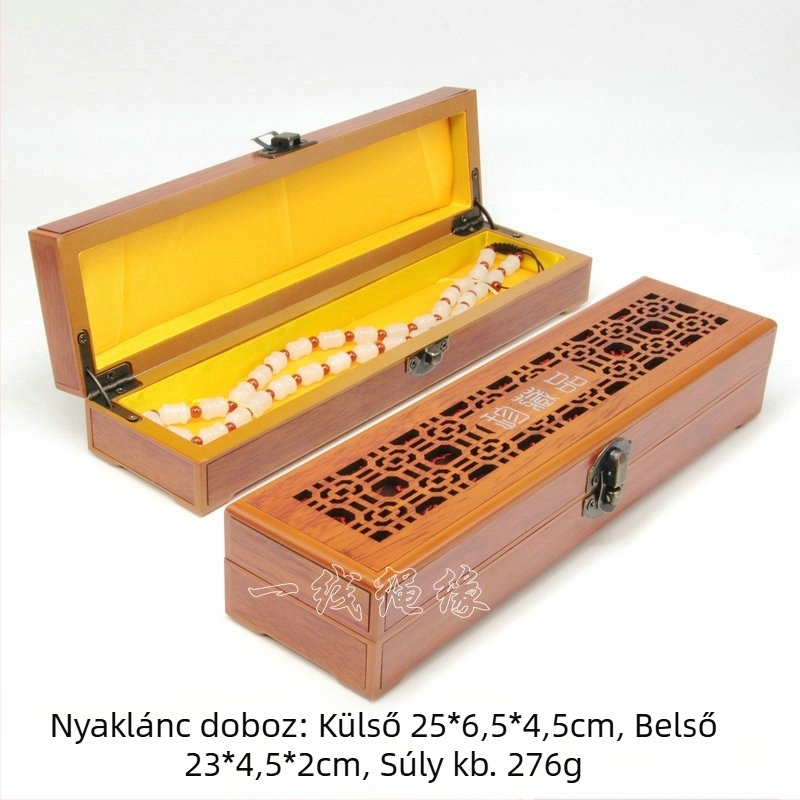 Fából készült ékszerdoboz karkötők és nyakláncok számára — exkluzív bemutató doboz, Aolan Jewelry