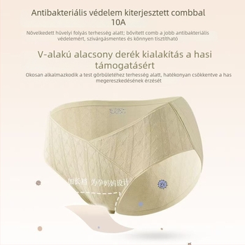 Anyasági fehérnemű pamutból, belső pamut betéttel, alacsony derekú, has támasz